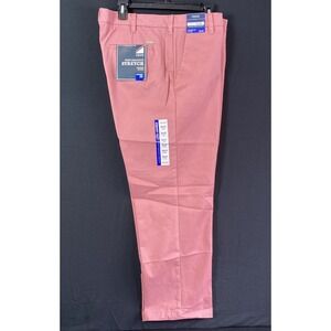 NWT IZOD PINK Performance Stretch Pants  Straight Fit Flat Front Men's 36 X 29